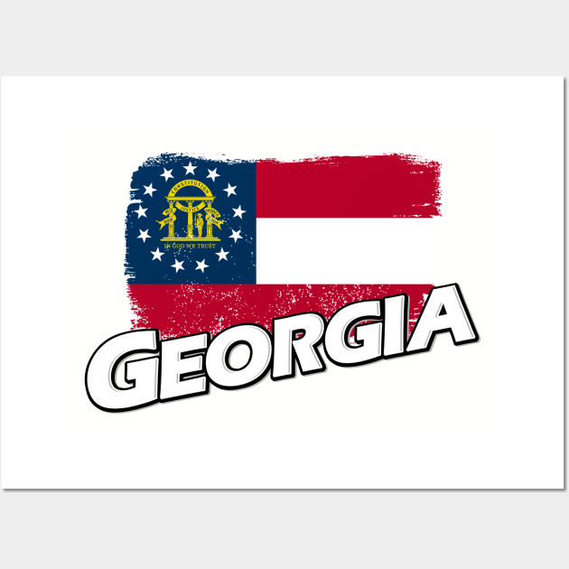 Georgia flag Wall Art by PVVD